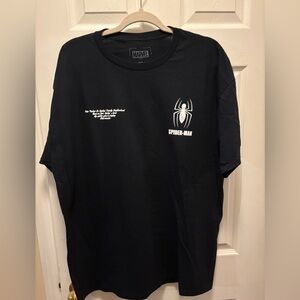 Marvel X CVLA Collab Spider-Man Black T-Shirt for Men in Size XL BNOT